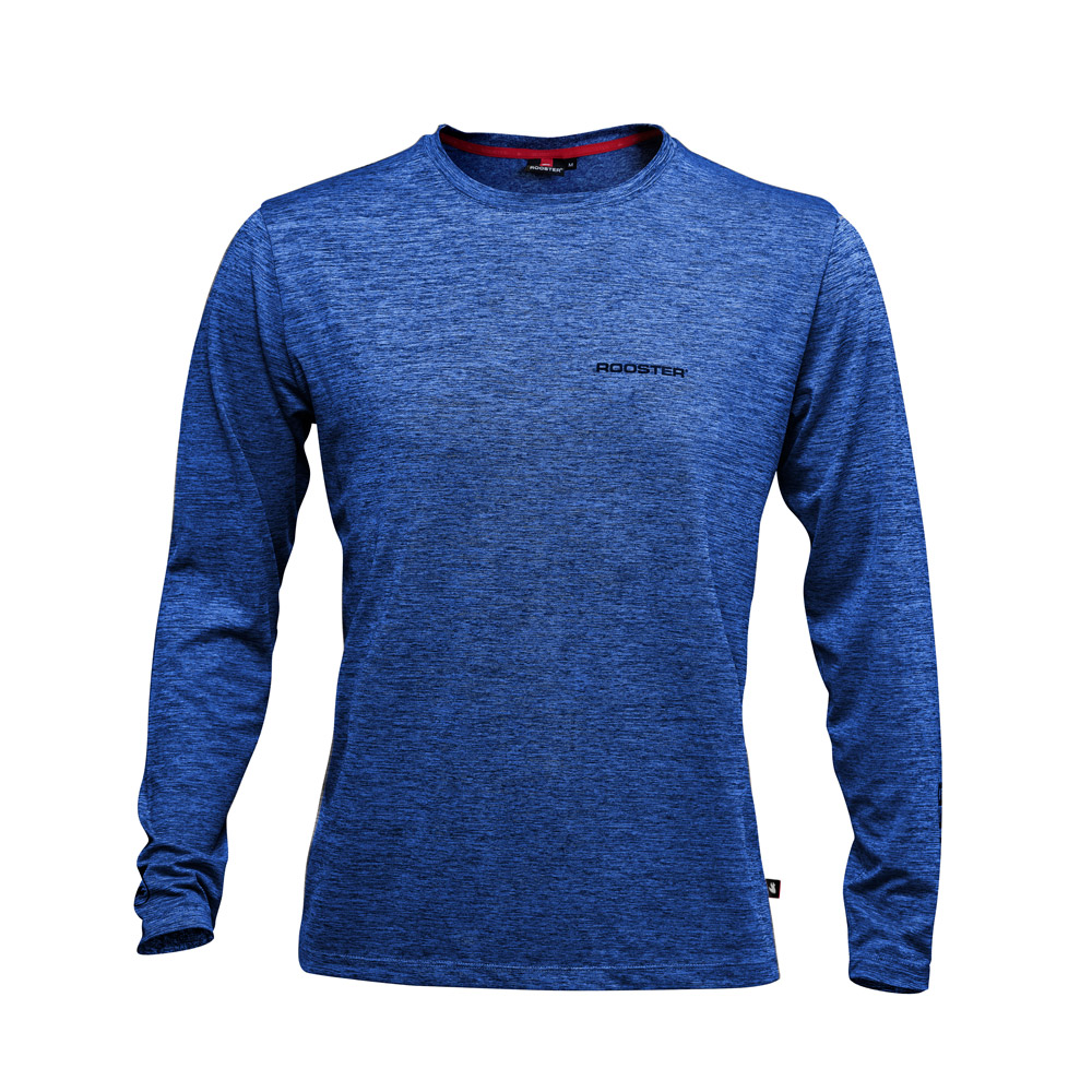 [7909] Rooster Junior Quick-Dry UVF50+ Tech T-Shirt LS (Blue)