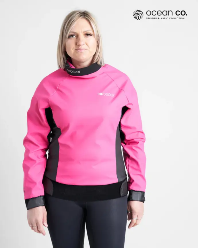 [6321] Rooster Women's Pro Lite Aquafleece Top (8, Pink)