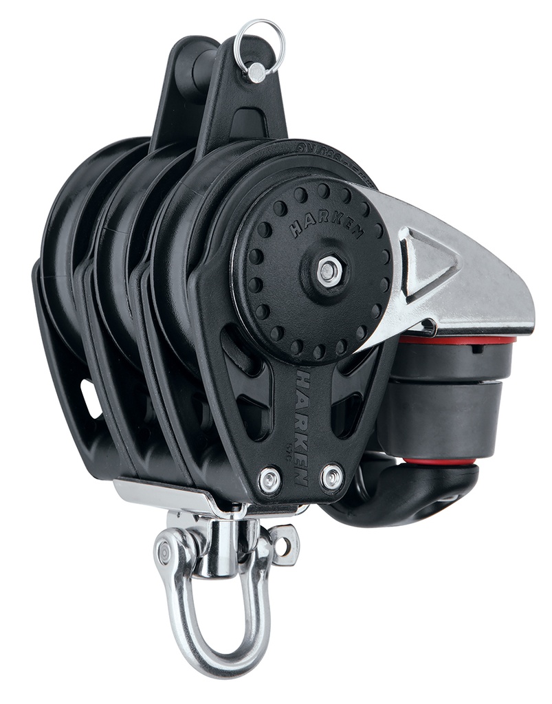 [2618] Harken 57 mm Triple Block - Swivel, Becket, Cam Cleat